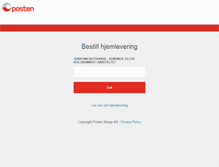 Tablet Screenshot of hjemlevering.posten.no